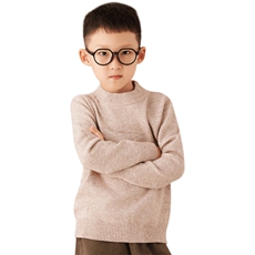 时尚儿童针织衫纯色简约安迪绒秋冬保暖休闲毛衣，童装儿童针织衫，伊美侕