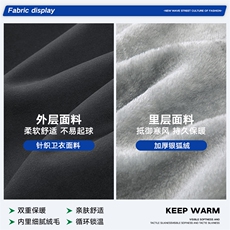 新款男百搭设计感连帽加厚白底平铺针织外套WT3416-P75控108，男装夹克，星座717
