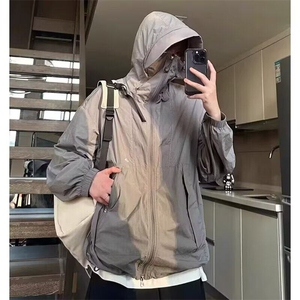日系机能速干防晒衣男夏季薄款连帽高级感情侣工装登山户外防晒服图片