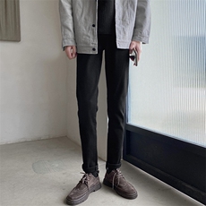 秋冬厚牛仔裤男2025年新款修身小脚男裤水洗弹力裤子9020，男装牛仔裤，电商B381-2