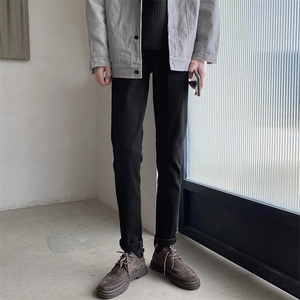 秋冬厚牛仔裤男2025年新款修身小脚男裤水洗弹力裤子9020图片