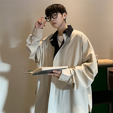 日系复古假两件薄款工装夹克男春秋宽松休闲百搭外套JK0096-P48，男装夹克，星座308B-1