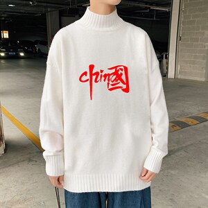 M18199-P45加绒款-P65半高领毛衣男士大码针织衫男毛线衣男，男装针织衫/毛衣，电商A040