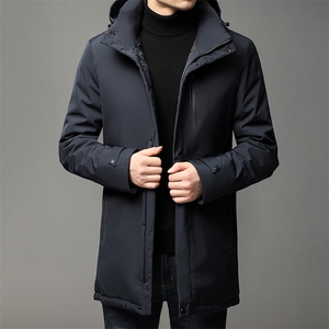 男士羽绒服中长款2021季新款连帽厚款潮流休闲外套男GR6928-P225图片