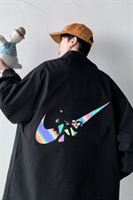 2024新款大码港风几物风反光大钩教练休闲夹克男装外套JK1603-P50图片