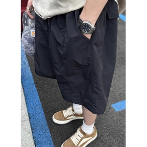 日系复古工装速干短裤男夏季宽松休闲五分裤小众直筒中裤K9009