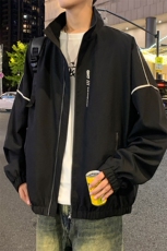 大码秋冬季棒球领夹克潮酷宽松工装风男外套JK452p65，男装夹克，电商D315