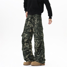 2025无影墙休闲百搭男女同款复古迷彩工装长裤休闲裤CK2375-P49，男装工装外套，星座717