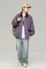 美式翻领水洗工装外套男春秋季休闲潮牌飞行夹克0669P105，男装夹克，电商A400（原B301）