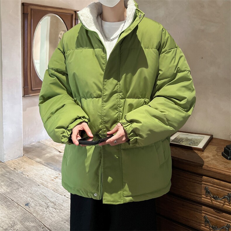 ！2023冬新款男士羊羔毛里面棉衣纯色保暖棉服外套MY100特P65,男装棉衣,电商B220
