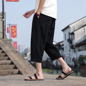 风夏季休闲裤宽松透气男裤哈伦裤灯笼沙滩七分裤DK2507-P50图片