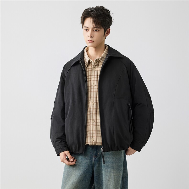 2025男款极简港风连帽短款羽绒服W5905,男装羽绒服,电商D215