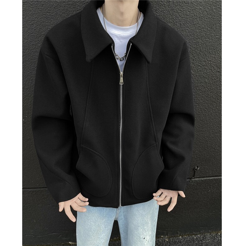 秋冬季新款750重磅毛呢拼接行政夹克JK4021P95控138,男装夹克,电商A072