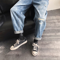 复古直筒破洞牛仔裤男B342-K682-P50控68，男装牛仔裤，电商B342
