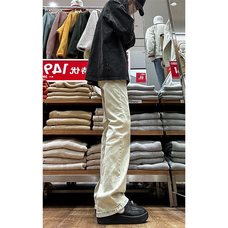 2024春款修身微喇复古弹力牛仔裤715-6-BK01P50,男装牛仔裤,星座715-6