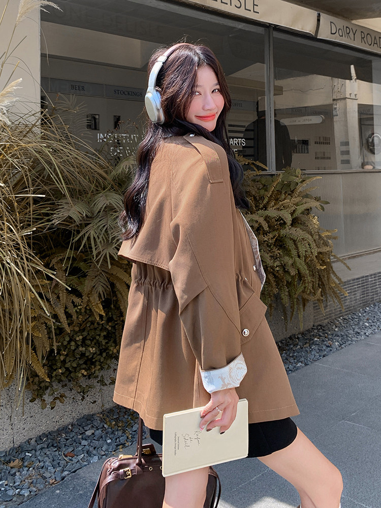 【现货主推】新款工装风衣立领长袖防风收腰外套8510-P205-K308,女装风衣,浙宝106