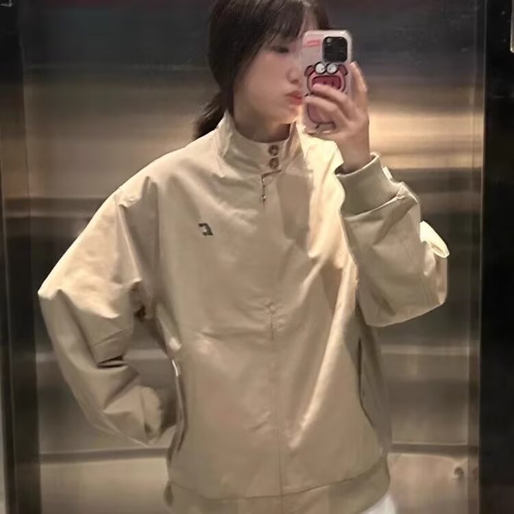 美式高街立领新款宽松百搭休闲工装夹克外套女小个子WJK27,男装夹克,星座208-5