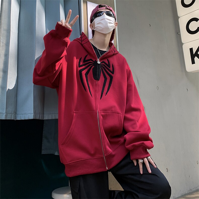 美式复古街头棒球服高街设计感bf慵懒夹克外套MY08533-P68,男装卫衣,星座308B-1