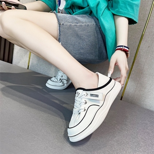 真皮小白鞋女2023新款低帮轻便舒适休闲时尚潮鞋小众跑步鞋子图片