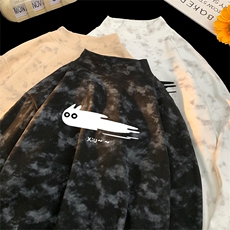 260克重磅扎染德绒半高领打底衫【有货】C403A-DR25379ZR-P25，男装T恤，电商C403A