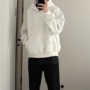 抖音得物高品质二开 秋冬美式高街重磅结构辑明线连帽卫衣外套W75图片