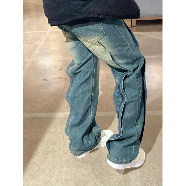 【网图】假两件解构牛仔裤男欧美hiphop裤子美式NZK13LL-特P58,男装牛仔裤,星座1007（原301D）
