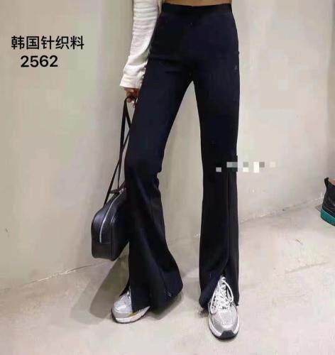 韩针织料嗽叭裤，女装，欧美吔