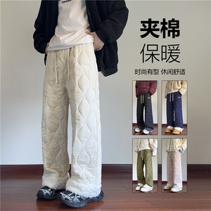 抖音品质冬季新款加厚保暖棉裤葫芦格宽松长裤B315-K877-p65控88图片