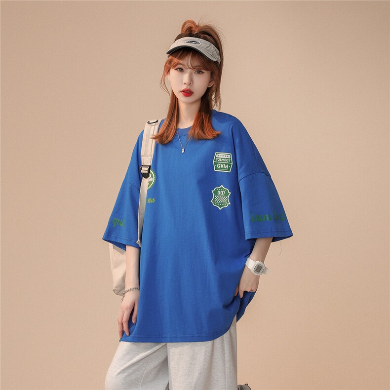 1中性风大码M-5XL日系休闲情侣潮风短袖T恤DT7638P30控45，男装T恤，星座226-2