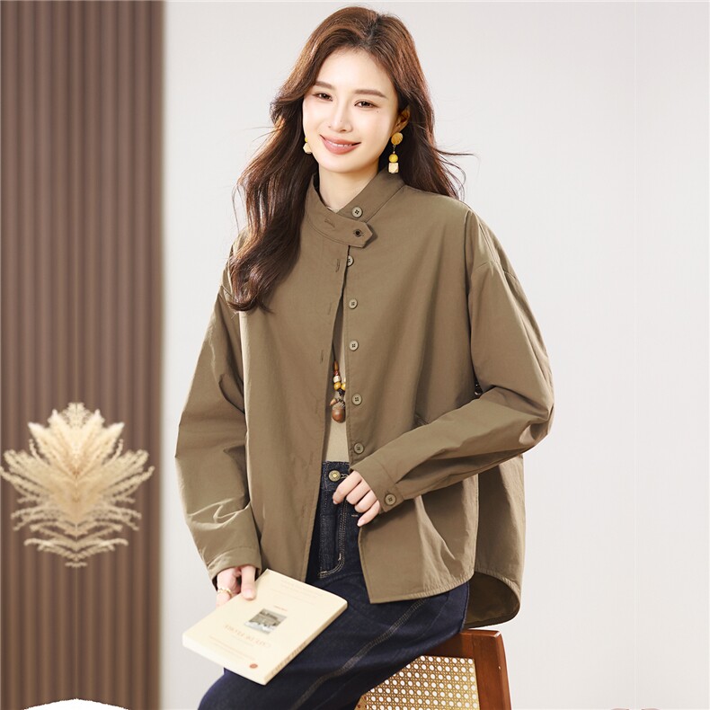2025秋冬新款保暖加棉衬衫外套，女装衬衫，小林双子