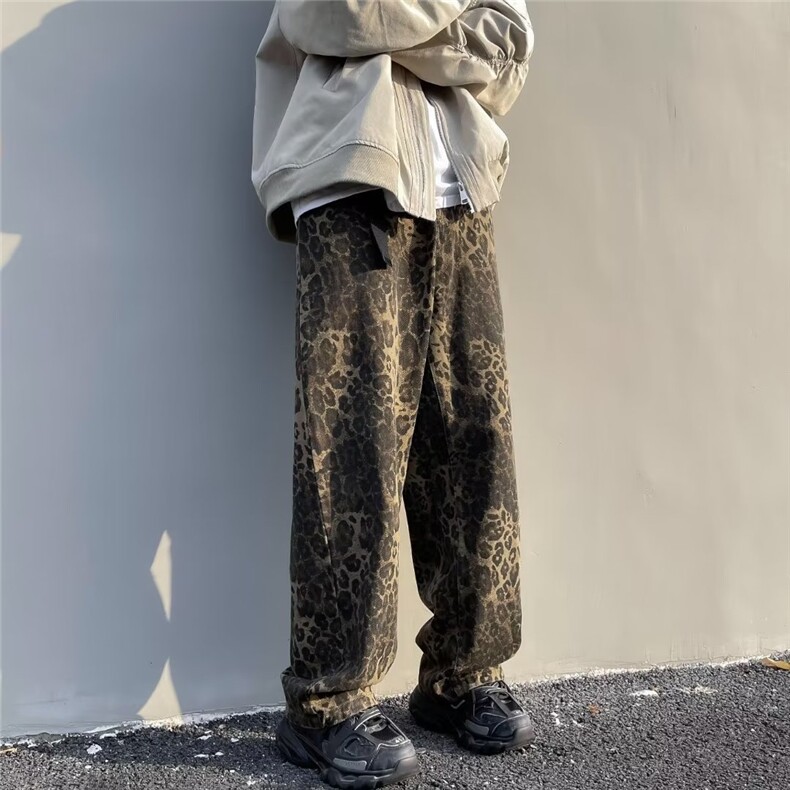 豹纹色男新款青少年时尚休闲裤K2814P43,男装休闲裤,星座1116-2