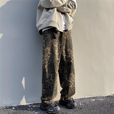 豹纹色男新款青少年时尚休闲裤K2814P43，男装休闲裤，星座1116-2