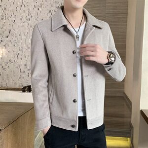 主推男士外套韩版潮流仿呢料休闲夹克男1217--2--J图片