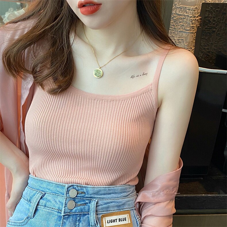 夏季新款简约莱赛尔天丝背心女宽松百搭显瘦时尚休闲上衣,女装背心吊带,斯美雅安迪绒