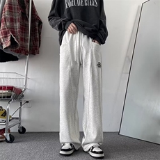 2024春季宽松阔腿休闲运动裤美式潮牌直筒百搭卫裤男士K7627-P36，男装休闲裤，星座512-3