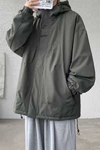 8XL-M冲锋衣外套男加棉加厚夹克秋冬户外登山服JK1313 薄P90控110图片