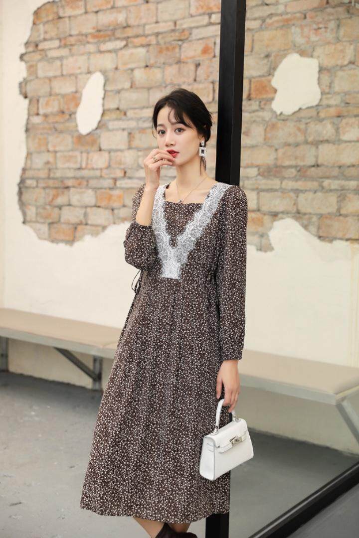 2021春季新品 韩系小碎花连衣裙,女装连衣裙,荷塘月色