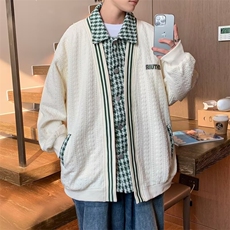 假两件棒球服外套男女2024秋衬衫宽松休闲夹克上衣J20，男装夹克，星座1116A-1（原606A）