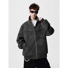 JK2561-特p85控158聚酯计外套男流拉链皮夹克男，男装夹克，电商B370