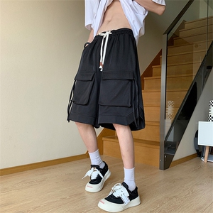 冰丝垂感工装短裤男宽松潮牌五分裤A407P40