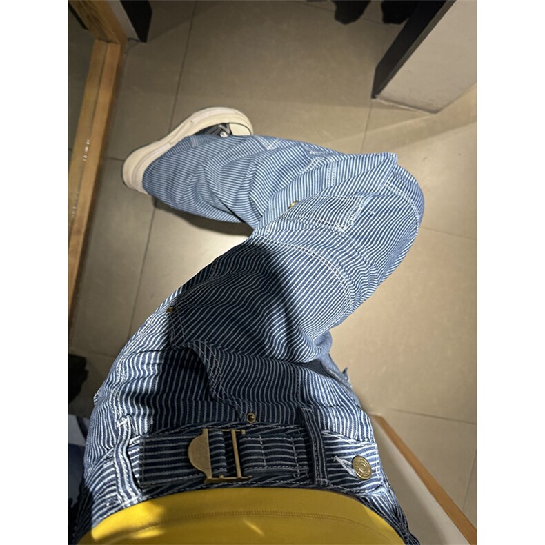 【网图】条纹工装牛仔男款夏季设计感美式复古裤子KZ23CC-特P48,男装工装外套,星座1007（原301D）