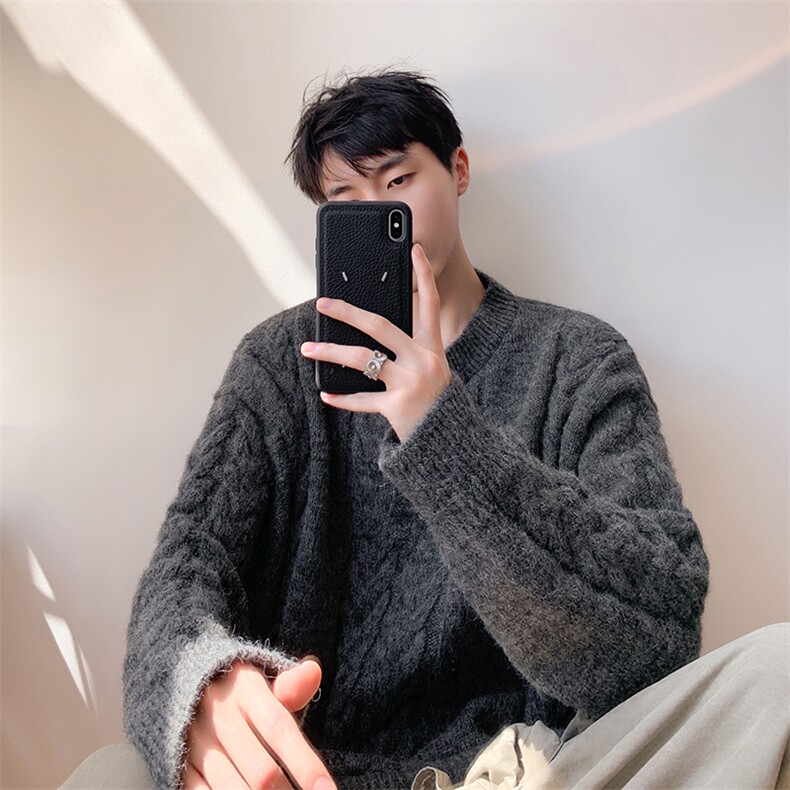 毛衣男秋冬新款港风宽松针织毛衫MYA5-P65，男装针织衫/毛衣，星座214-3