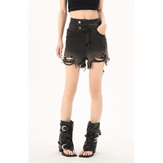 1563-P38渐变色女夏季短裤宽松显瘦阔腿裤高腰牛仔裤，女装牛仔裤，电商A306A