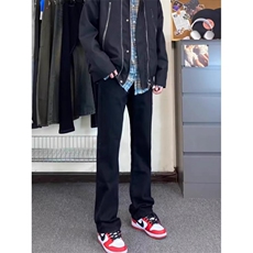 牛仔裤男春秋潮流街头ins百搭显瘦水洗裤休闲直筒裤NZC08，男装牛仔裤，星座516A