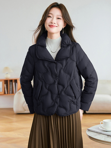 （现货）2025年冬季短款保暖90白鸭绒羽绒服图片
