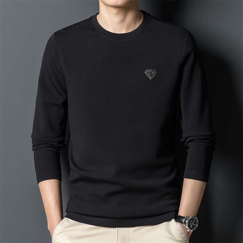 2023冬季新款男长袖休闲上衣中年男装圆领厚款卫衣YYK56-P120,男装卫衣,电商B212（原钱塘6029）