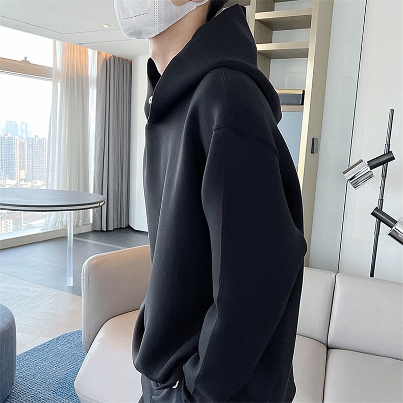 抖音得物品质26春装美式高街重磅纯色一粒扣连帽卫衣外套W85,女装短外套,电商A486