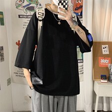 Q11062-P30春夏季七分袖t恤男大码五分袖男短袖中袖，男装T恤，电商A040