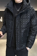 新款暗花皮羽绒服男休闲花纹外套控劵后288-A329-YR9866-P205，男装羽绒服，电商A329