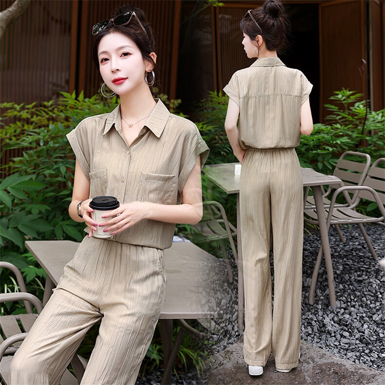 冰丝职业套装夏装2025新款气质欧货漂亮时尚衣服两件套夏天女装潮，女装套装/套裙，梦依杭